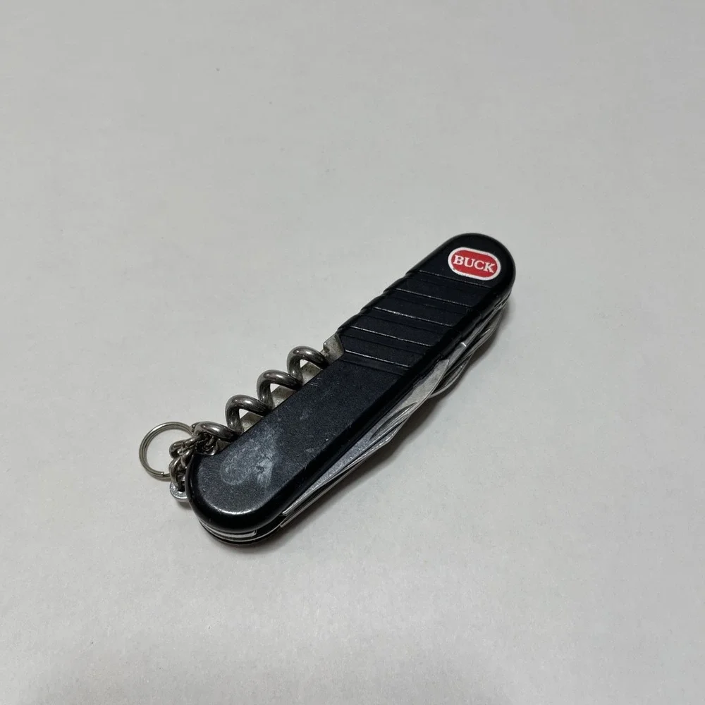 Wenger‎ SwissBuck Fishtale Knife Black Nylon Handle Buck Logo All Purpose Tool